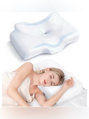 Cervical Pillow for Neck Pain Relief, Hollow Design Odorless Memory Foam Pillows